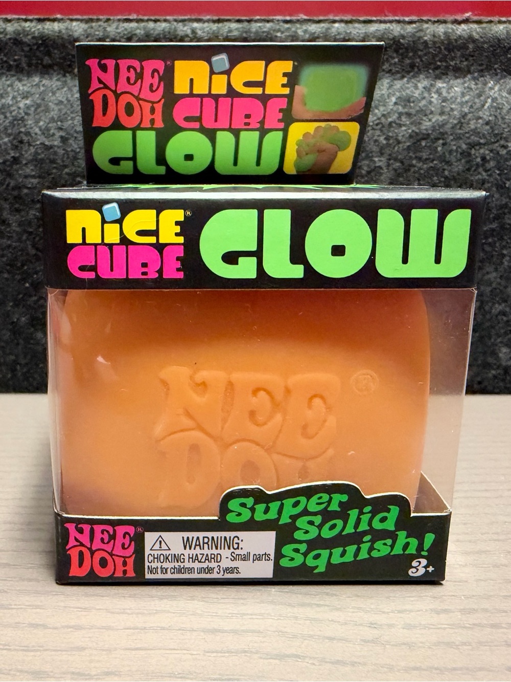 Schylling NeeDoh Nice Cube Glow - Orange